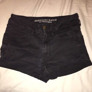 Black AE Hi-rise Shorts